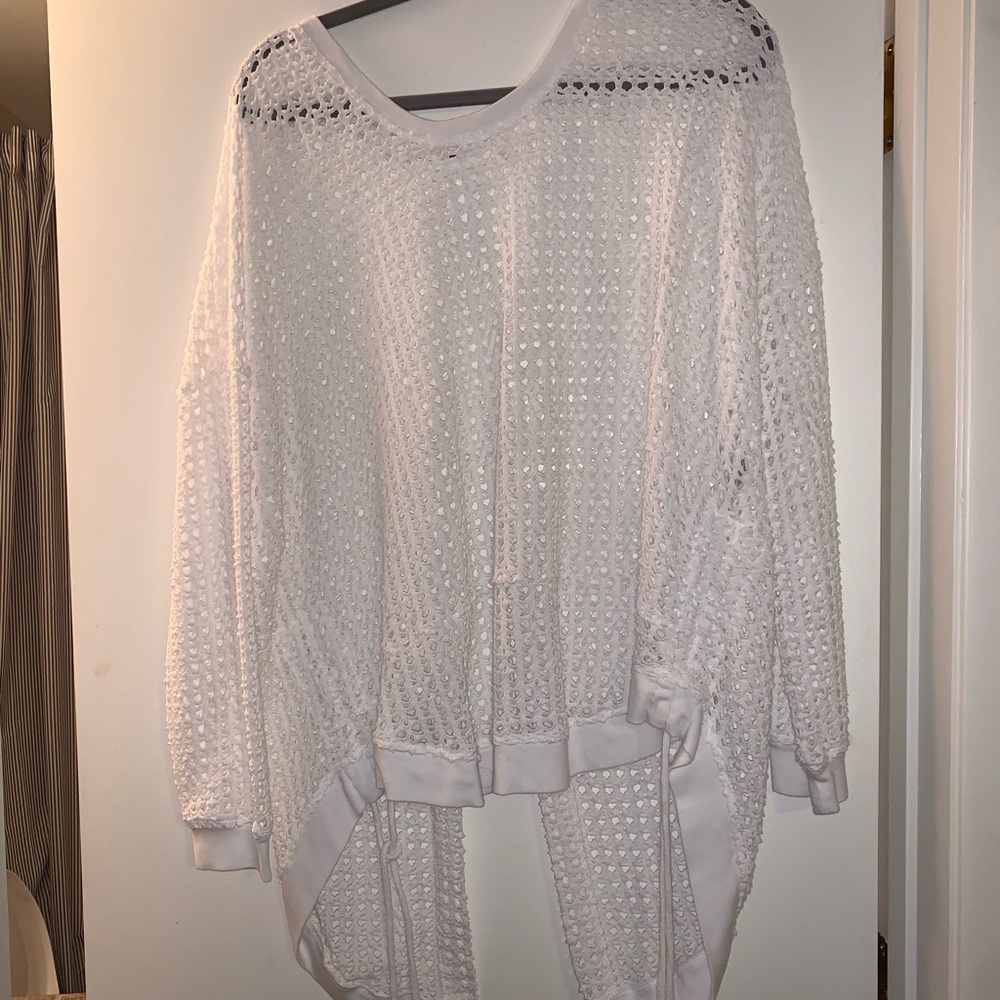 Free People White Sweatshirt Size S